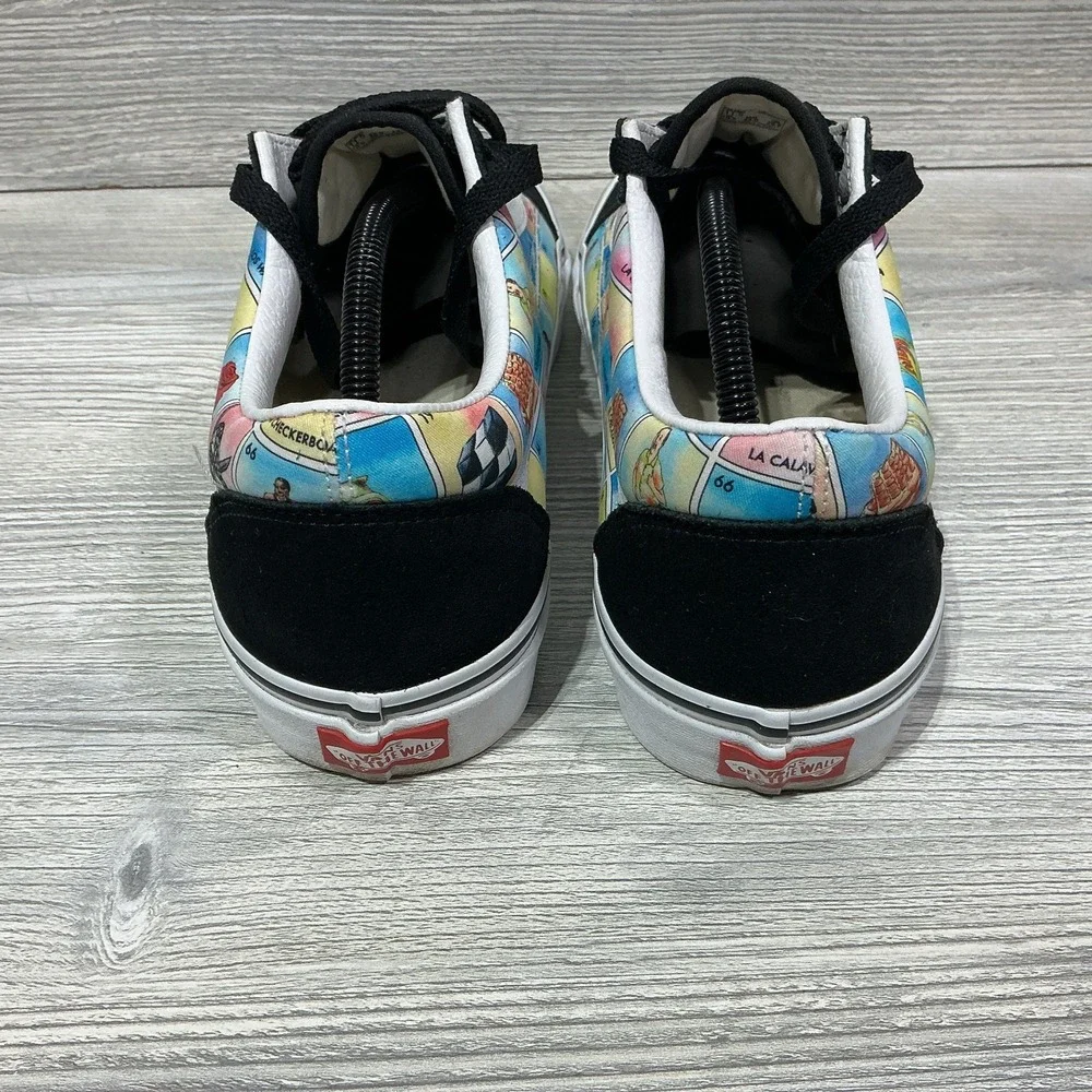 Vans Old Skool LOTERIA Special Edition Shoes Mens 11.5 Black Suede MultiColored